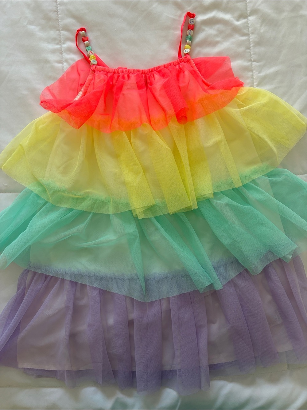 Old Navy Neon Pink, Yellow, Green, Purple Layered Tulle Dress